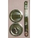 Kit TON.1 serratura per porta scorrevole mod. EASY tondo con nottolino Ottone lucido BONAITI TON.1